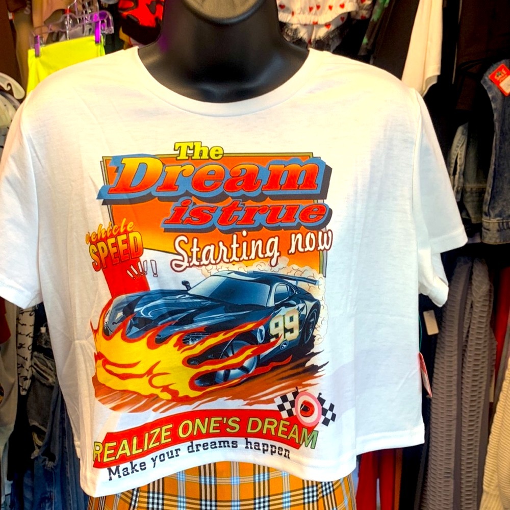 Graphic crop tee with skirt - Picture 3 of 3